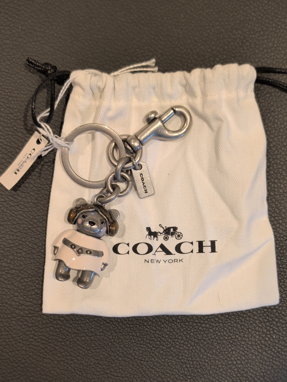 COACH x Star Wars Limited Edition Princess Leia Bear Bag Charm NWT